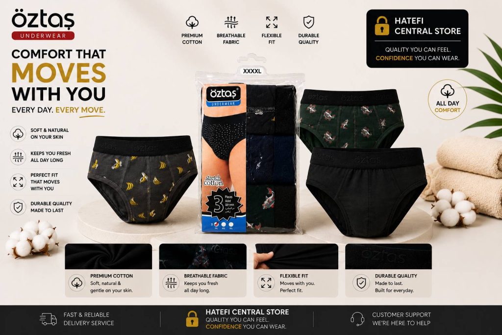 پک ۳ عددی شورت اسلیپ 3XL برند ازتاش کد 1-1753